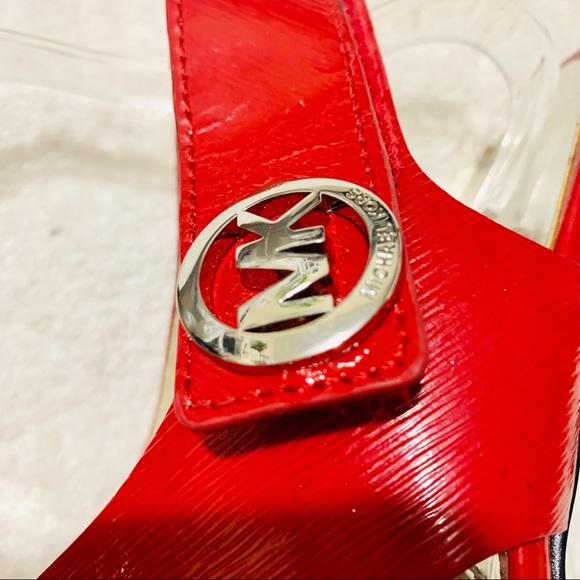 Michael Kors Joselle Red patent heels women’s 7.5 - Picture 5 of 11